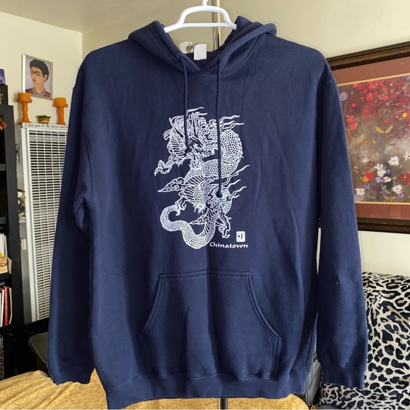 Dragon SF Drawstring Hooded Sweatshirt Hoodie Size Large - Picture 1 of 12